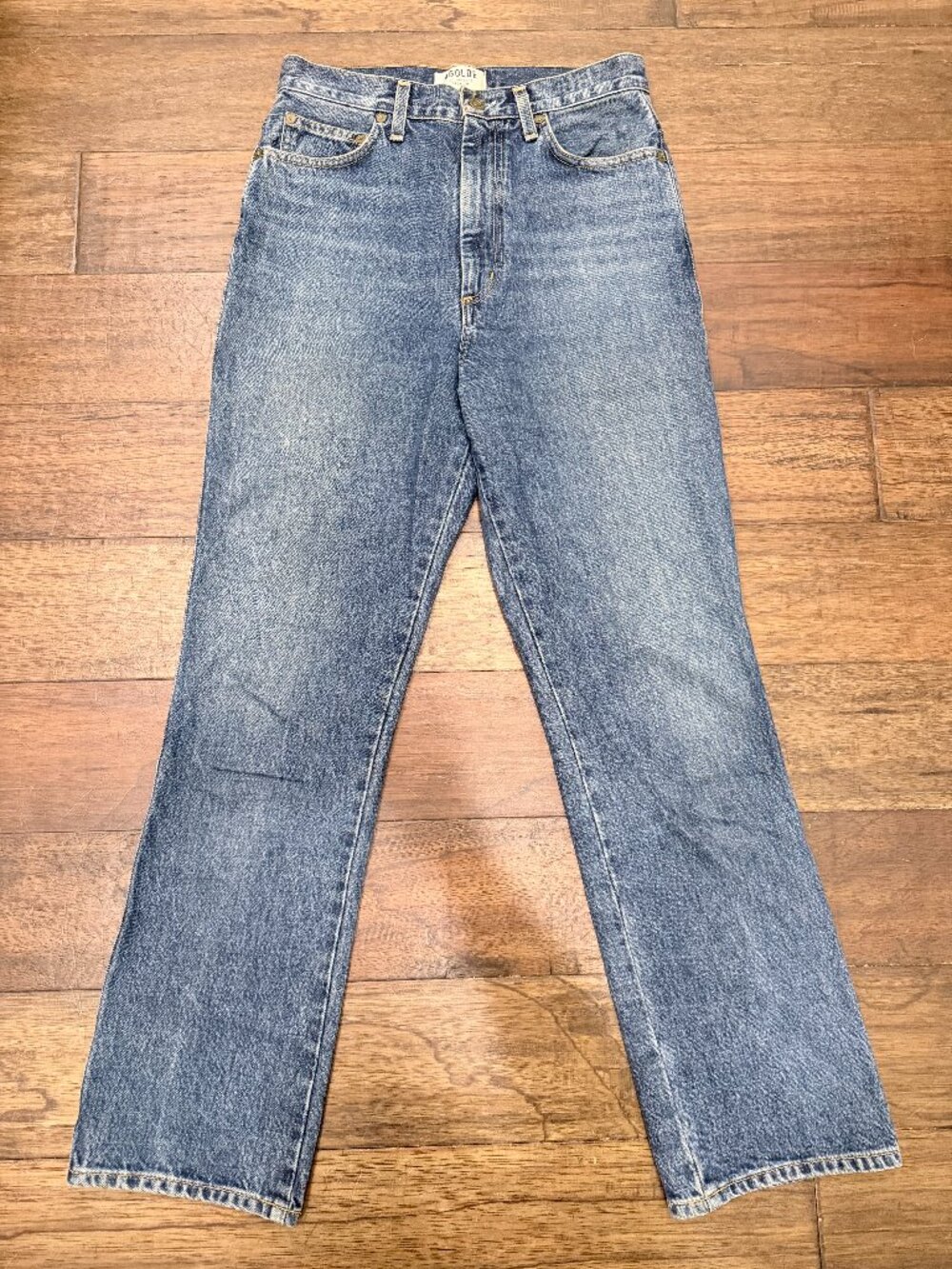 AGOLDE Pinch Waist Jeans 26 High Rise Straight Leg 100% Cotton Medium Wash USA